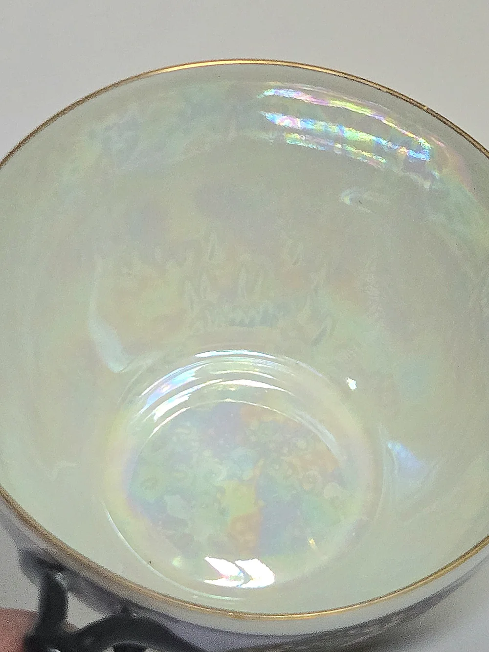 ANTQ/VTG 20s/30s Moschendorf Bavaria Art Deco Lusterware Teacup Black Purple